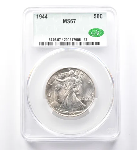 1944 Walking Liberty Half Dollar MS67 CAC *0009