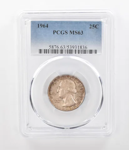 1964 Washington Quarter MS63 PCGS Beautiful Tone a1125