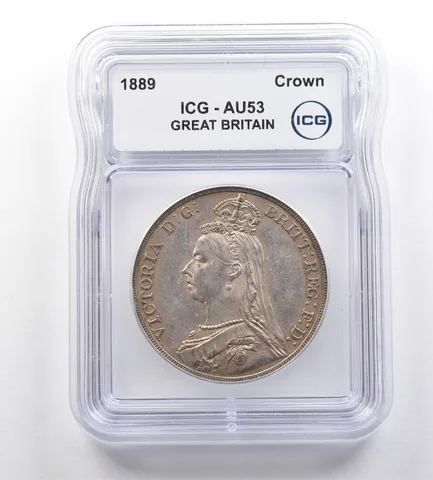 1889 Great Britain Crown AU53 ICG *7651