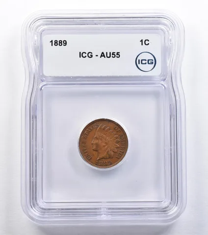 1889 Indian Head Cent AU55 ICG *2212