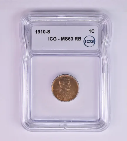 1910-S Lincoln Wheat Cent MS63 RB ICG Beautiful Tone *1248