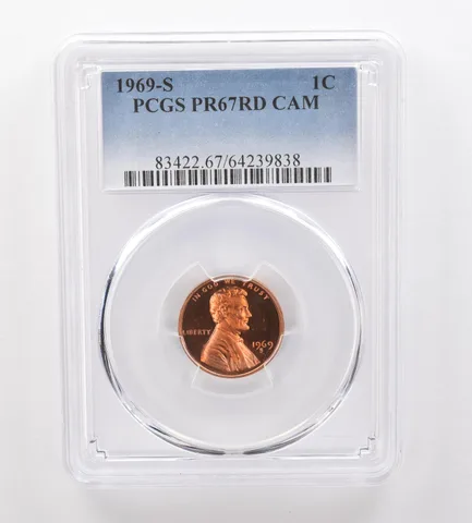 1969-S Lincoln Memorial Cent PR67 RD CAM PCGS Beautiful Tone *2079