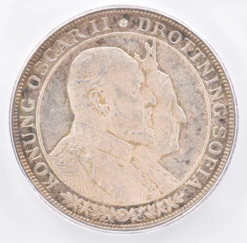 1907 Sweden 2 Kronor KM#776 MS64 ICG Beautiful Tone *1917