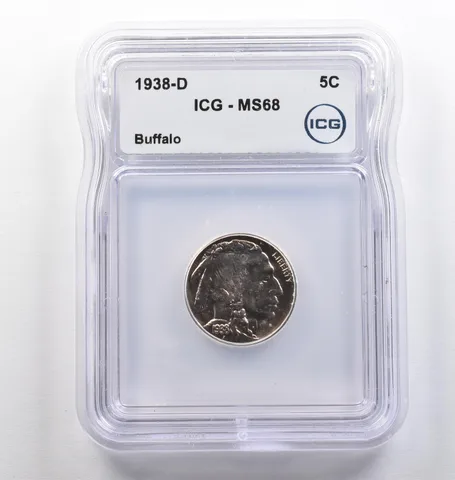 1938-D Indian Head Buffalo Nickel MS68 ICG *4119