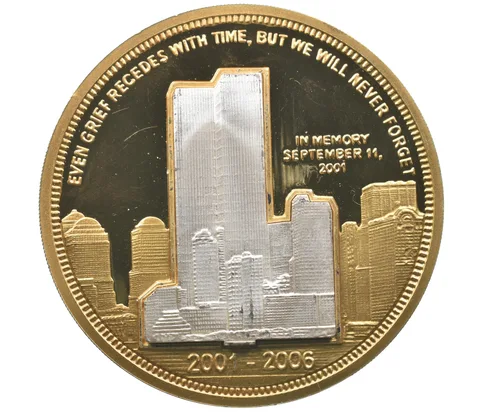 2006 5.5 Oz Silver 9/11 Commemorative Round National Collector's Mint *1070