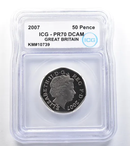 2007 Great Britain 50 Pence KM#10739 PR70 DCAM ICG *7864