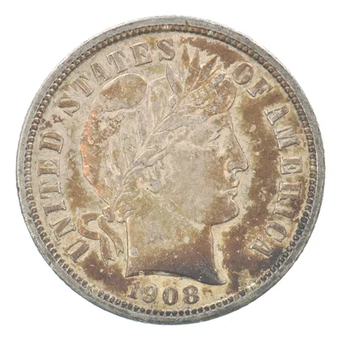 1908 Barber Dime Beautiful Tone *2455