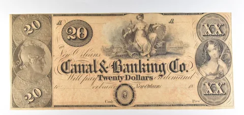 1800s $20 New Orleans LA Canal & Banking Co Obsolete Note *8862
