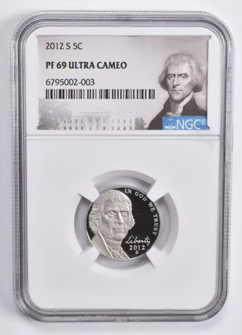 2012-S Jefferson Nickel 5c PF69 UCAM NGC Special Lbl