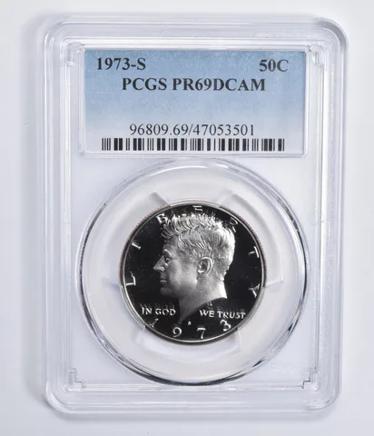 1973-S Kennedy Half Dollar PR69 DCAM PCGS Blue Lbl