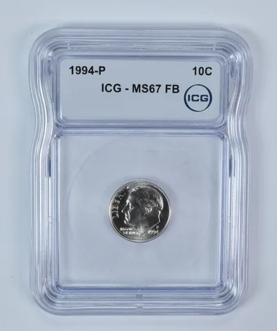 1994-P Roosevelt Dime MS67 FB ICG