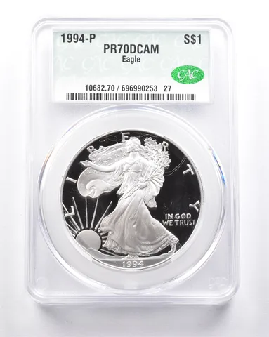 PR70 DCAM 1994-P American Silver Eagle CAC CACG *6291