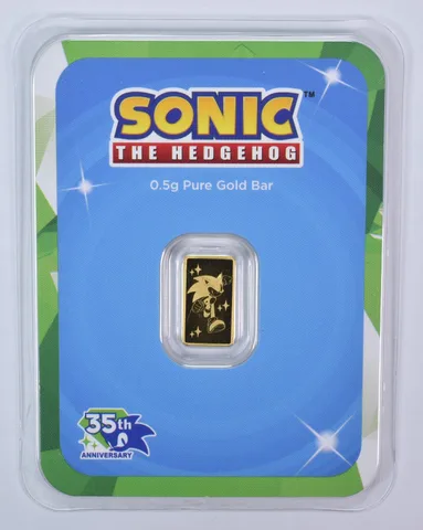 0.5 Gram Gold Bar Sonic The Hedgehog In Assay