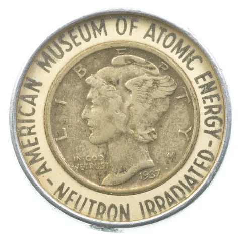 1937 Mercury Dime Museum Of Atomic Energy Neutron Irradiated *8740