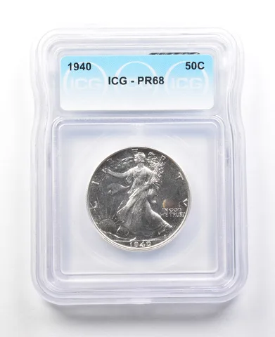 1940 Walking Liberty Half Dollar PR68 ICG *3015