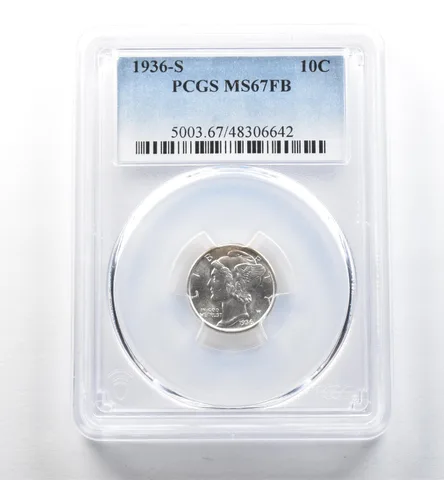 1936-S Mercury Dime MS67 FB PCGS PQ *2644