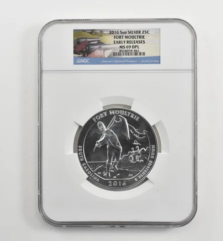2016 5 Oz Silver Quarter America The Beautiful Fort Moultrie MS69 DPL NGC *1682