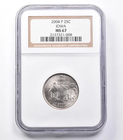 MS67 2004-P Washington State Quarter Iowa NGC a5412