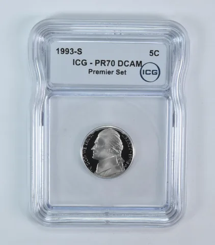 1993-S Jefferson Nickel Premier Set PR70 DCAM ICG