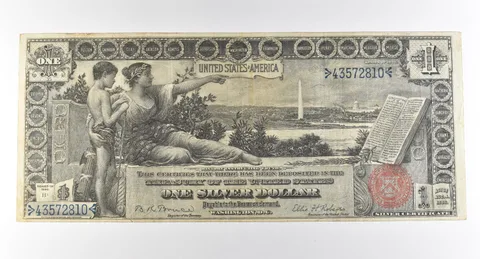 1896 $1 Silver Certificate Large Note Red Seal *3032