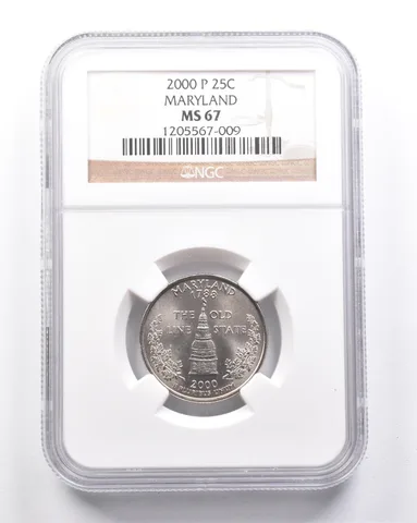 MS67 2000-P Washington State Quarter Maryland NGC a6339
