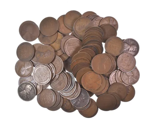 Lot of 100 1910-1919 Lincoln Wheat Cents - 2 Rolls - Collection *584