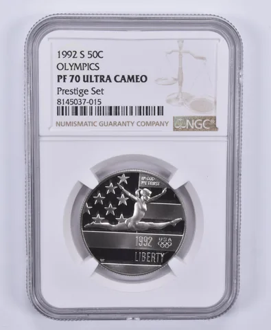 1992-S Olympic Gymnastics Commemorative Half Dollar Prestige Set PF70 NGC