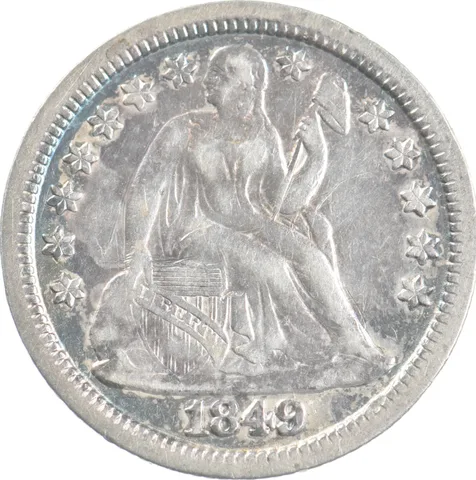 1849 Seated Liberty Dime Beautiful Tone *7799
