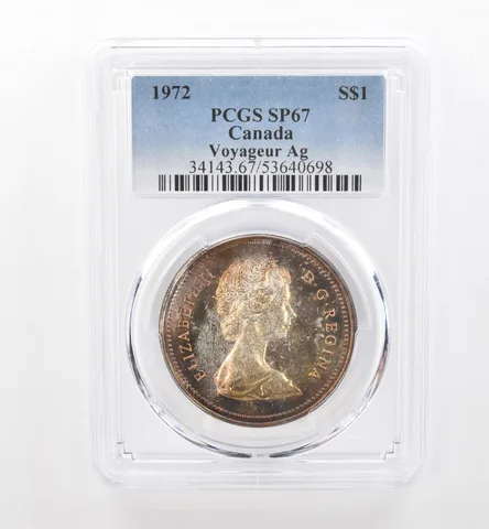 1972 Canada 1 Dollar Silver Voyageur SP67 PCGS Beautiful Tone *1917