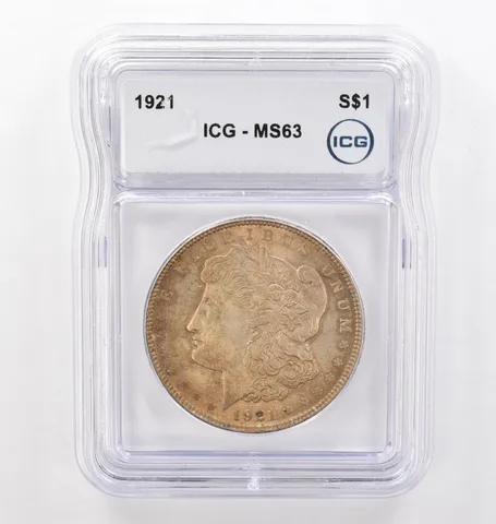 1921 Morgan Silver Dollar MS63 ICG Beautiful Tone *6190