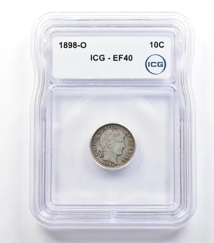 1898-O Barber Dime EF40 ICG *9308