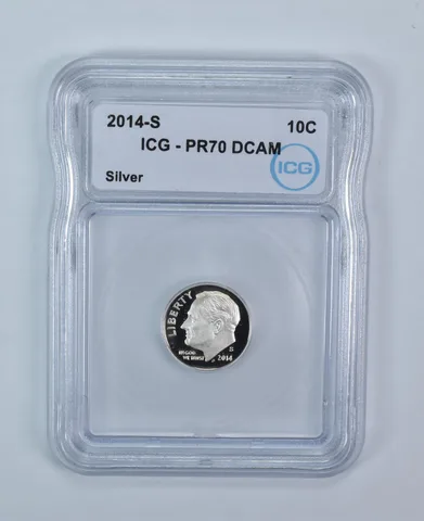2014-S Roosevelt Dime Silver PR70 DCAM ICG