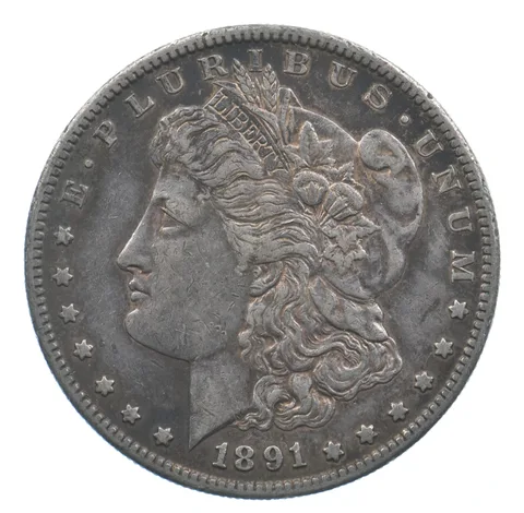 Early - 1891-S Morgan Silver Dollar - 90% US Coin *444