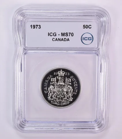 1973 Canada 50 Cents MS70 ICG