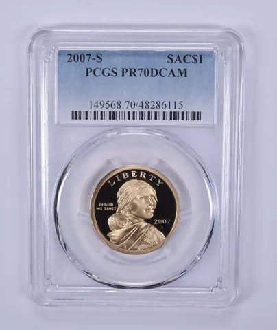 2007-S Sacagawea $1 PR70 DCAM PCGS Blue Label