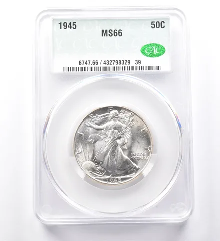 1945 Walking Liberty Half Dollar MS66 CAC a0019