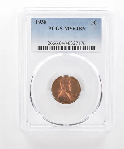 1938 Lincoln Wheat Cent MS64 BN PCGS Beautiful Tone *2987