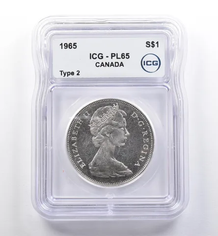 1965 Canada 1 Dollar Silver Type 2 PL65 ICG *0226