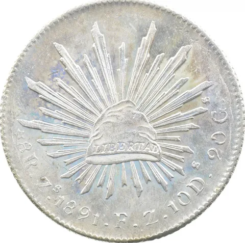 1891 Zs FZ Mexico 8 Reales Zs77 *6156
