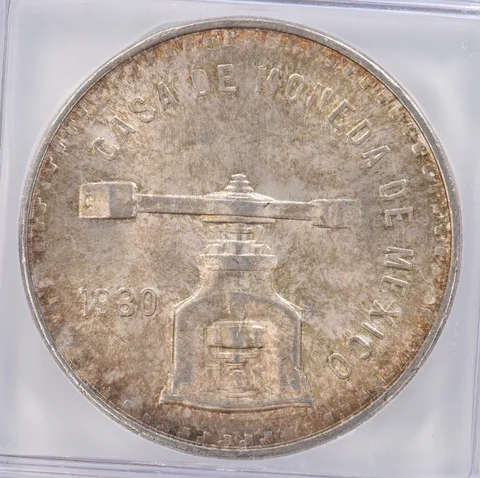 1980 Mo Mexico 1 Onza MS65 ICG Beautiful Tone *0843