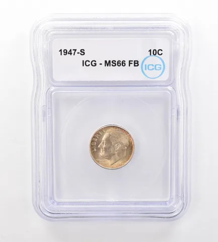 1947-S Roosevelt Dime MS66 FB ICG Beautiful Tone *7534