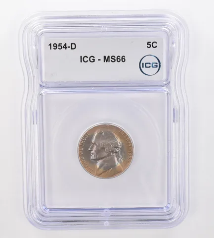 1954-D Jefferson Nickel MS66 ICG Beautiful Tone *9860