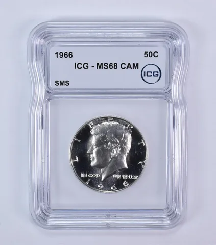 1966 Kennedy Half Dollar SMS MS68 CAM ICG