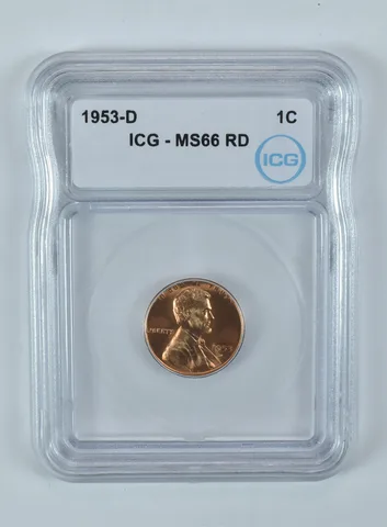 1953-D Lincoln Wheat Cent MS66 RD ICG