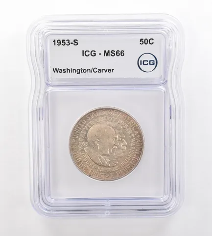 1953-S Washington Carver Commemorative Dollar MS66 ICG Beautiful Tone *7512