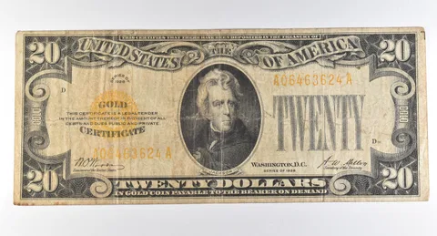 1928 $20 Gold Certificate Yellow Seal *8261