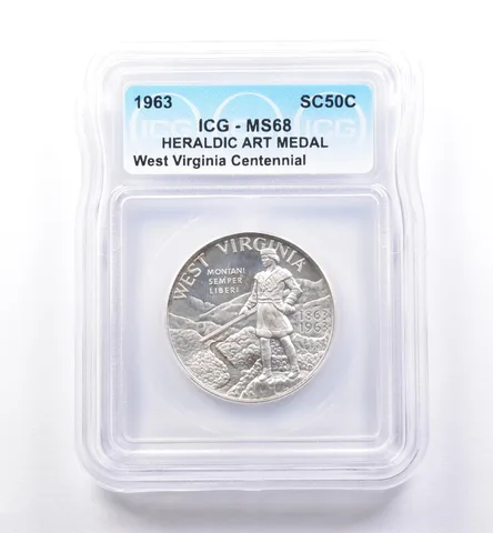 1963 So Called Half Dollar West Virginia Centennial MS68 ICG *8488