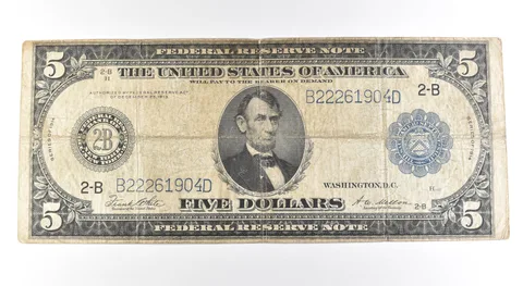 1914 $5 New York NY FRN Large Note Blue Seal *2709