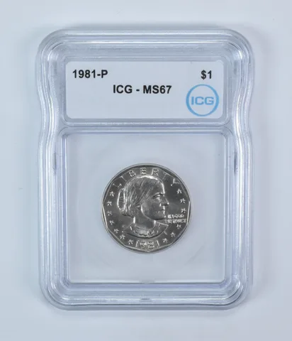 1981-P Susan B Anthony $1 MS67 ICG