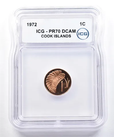 1972 Cook Islands 1 Cent PR70 DCAM ICG *1610